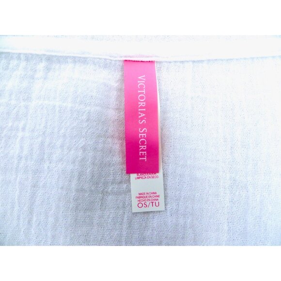 NEW! Victoria’s Secret Swim Coverup V Neck White SZ OS - Picture 9 of 10